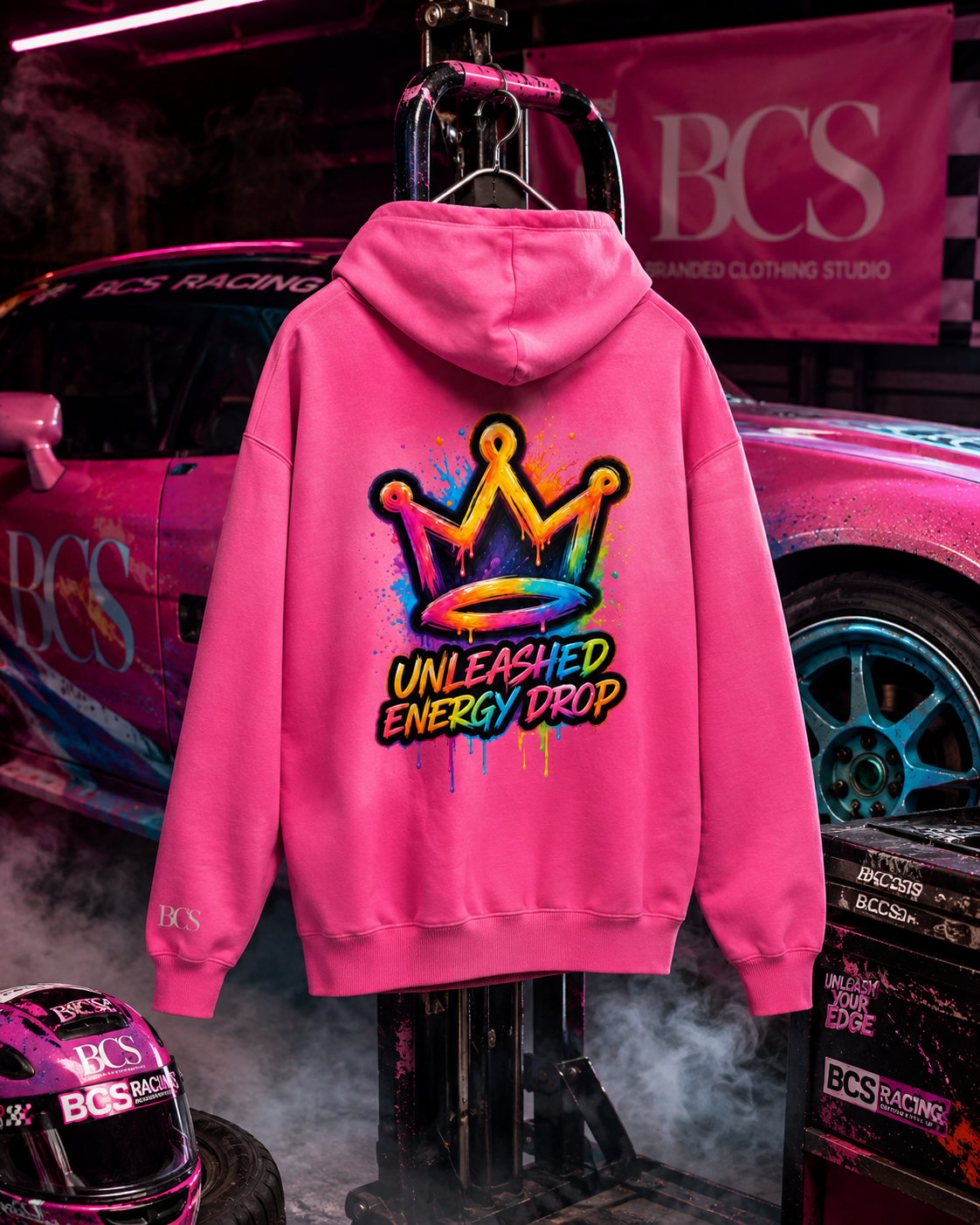 Sunfade Hoodie "Pink Racer"