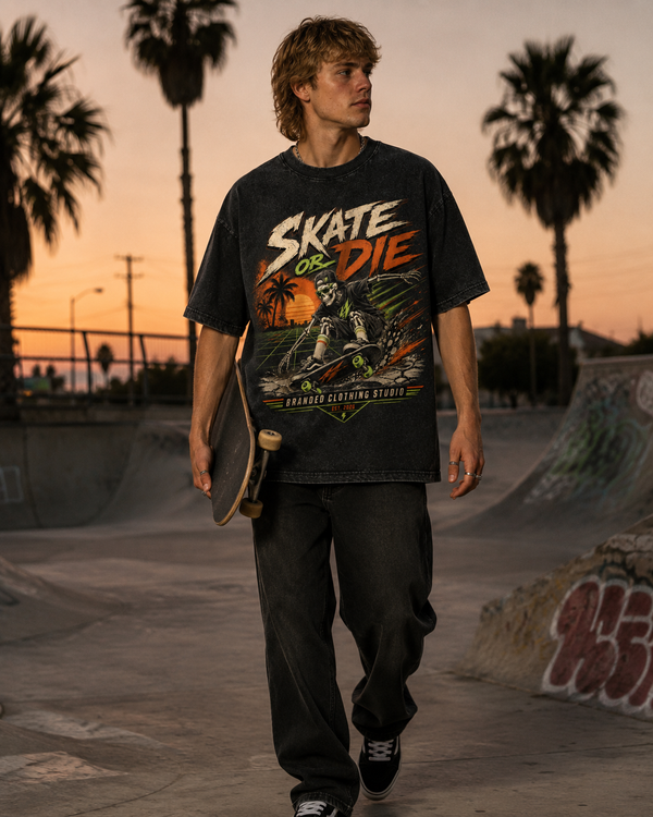 Snow Washed "Skate or Die" T-Shirt