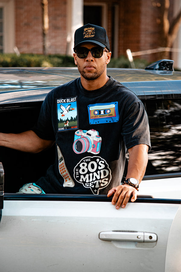 Heavyweight Vintage Washed Frayed 80's Mindset T-Shirt