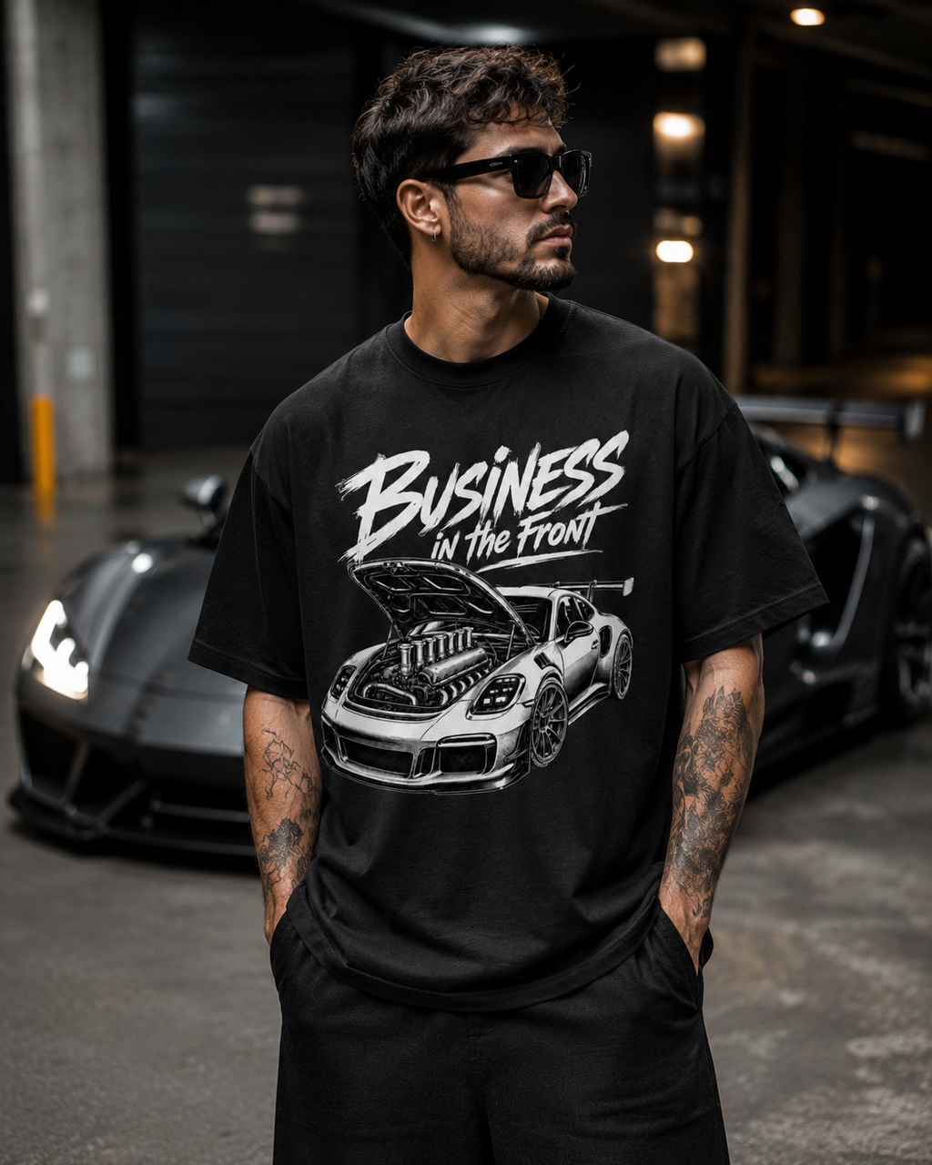 Business in Front Heavy Tee