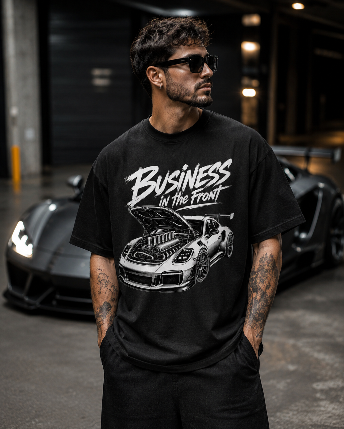 Business in Front Heavy Tee