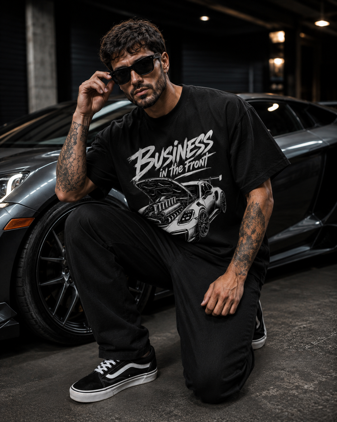 Business in Front Heavy Tee