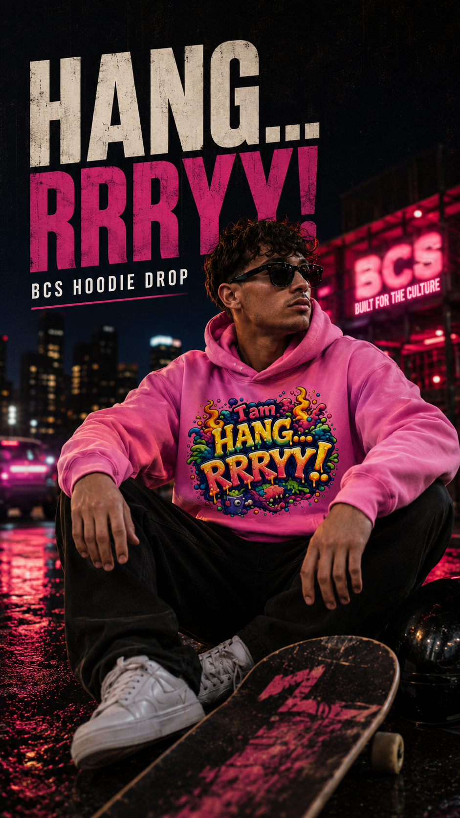 Sunfade "Pink Racer" Hoodie
